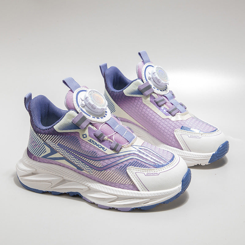 Kids' Breathable Snap-Button Casual Shoes | Age 4-16 | Sizes 26-37