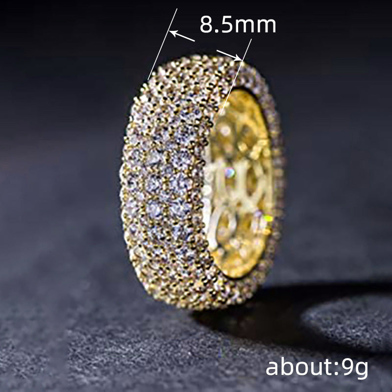 Multi-Layer Geometric Ring | Light Luxury Copper Ring for Women