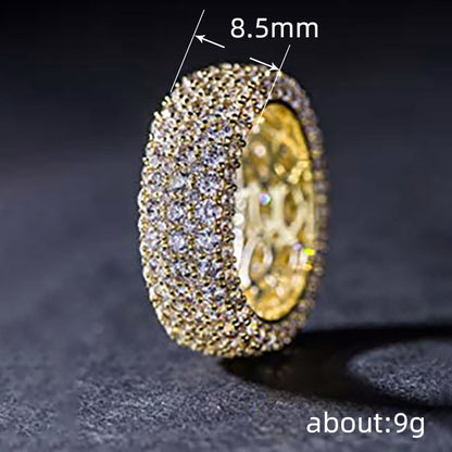 Multi-Layer Geometric Ring | Light Luxury Copper Ring for Women