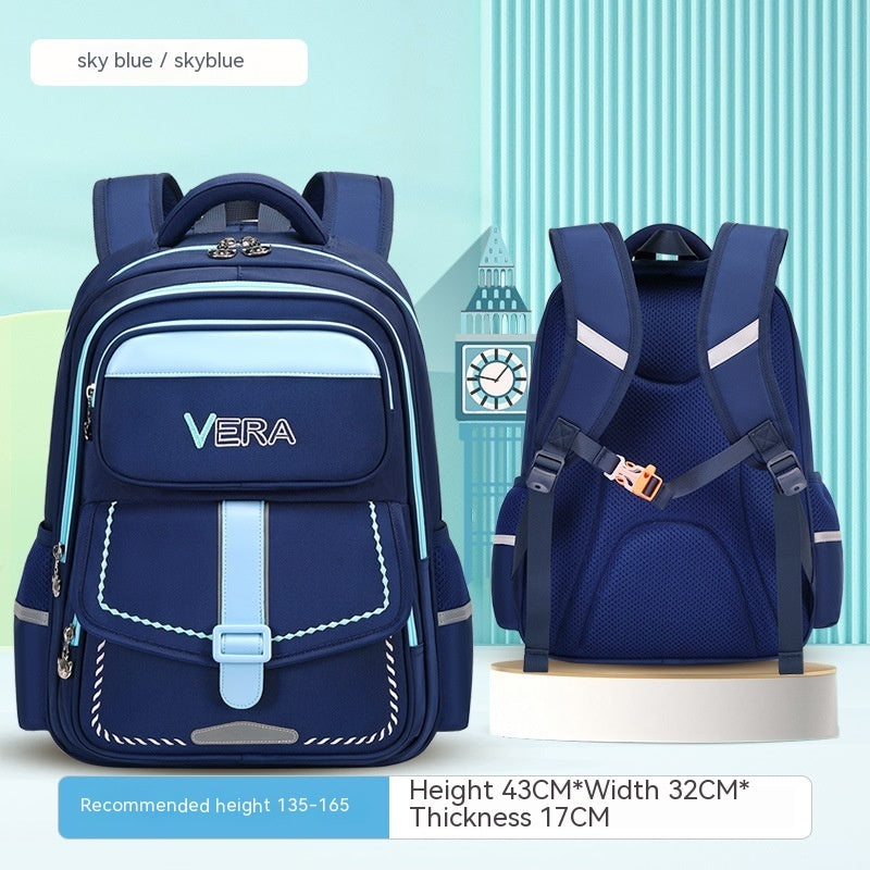 Kids' Spine-Protection Waterproof School Backpack – S & L