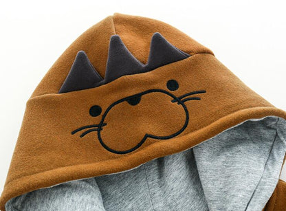 Children's Quilted Cotton Coat | Cartoon Casual Kids Long Sleeve Jacket