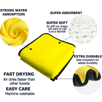 Microfibre Pet Drying Towel | Super Absorbent | 3 Sizes