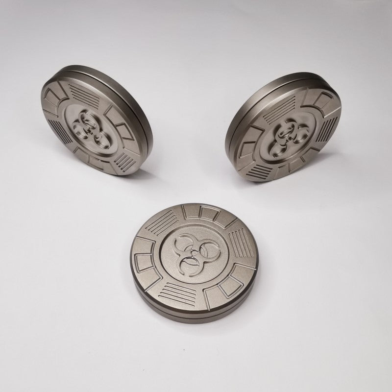 Stainless Steel EDC Fingertip Gyro | Push Card Coin Fidget Toy