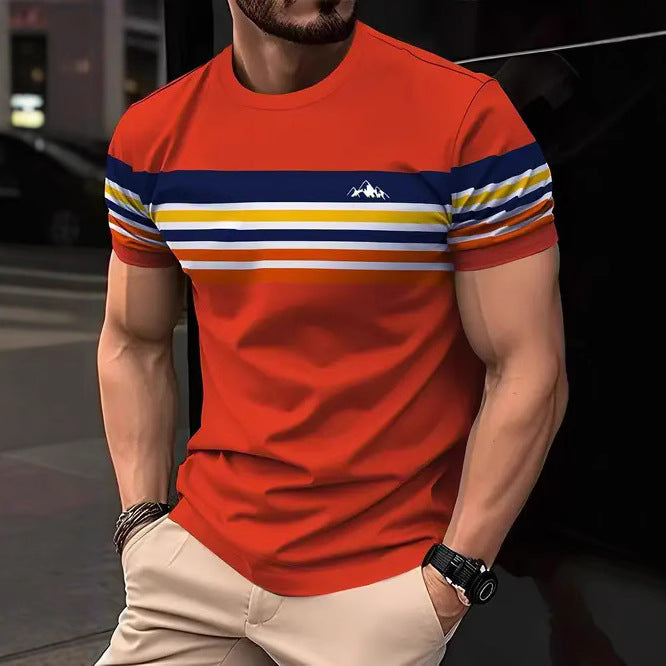 Men's Summer Graphic Hoodie Top – Digital Print Relaxed Fit