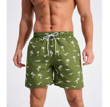 Men's Printed Beach Shorts | Hawaiian Casual Mesh Polyester S-5XL