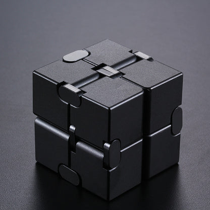 Premium Aluminium Alloy Infinite Cube Fidget Toy | Metal Desk Toy