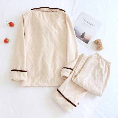Couples Flannel Pyjama Set | Soft Polyester Autumn Winter Loungewear