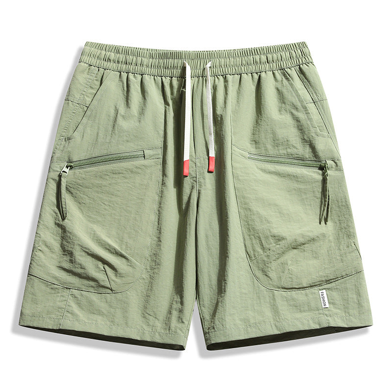 Men's Ice Silk Sports Shorts | Nylon 3D Pocket Outdoor 5-Inch M-4XL