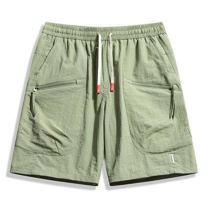Men's Ice Silk Sports Shorts | Nylon 3D Pocket Outdoor 5-Inch M-4XL