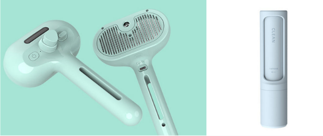 USB Rechargeable Self-Cleaning Pet Slicker Brush | Built-In Misting Spray
