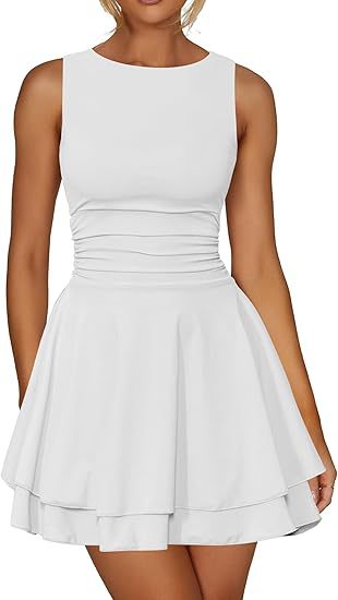 Women's Corset Mini Dress – Sleeveless, High-Waist A-Line | XS–XL