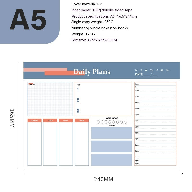 Magnetic Daily Planner Notepad | Tear-Off 120 Pages