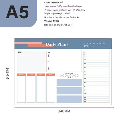Magnetic Daily Planner Notepad | Tear-Off 120 Pages