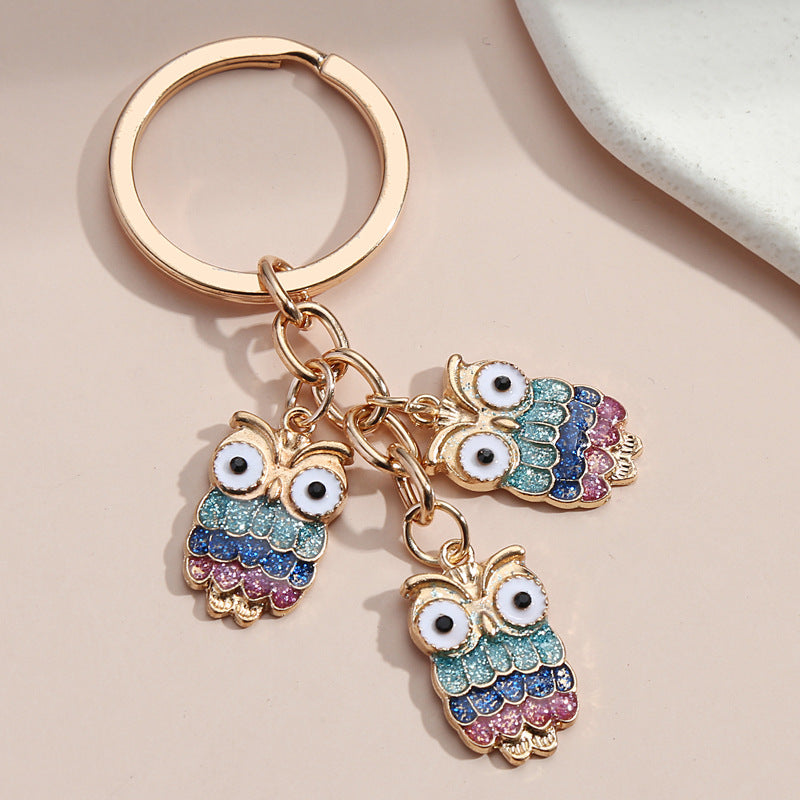 Dripping Oil Alloy Charm Keychain | Owl, Ladybug & Ghost Face | JP Collections