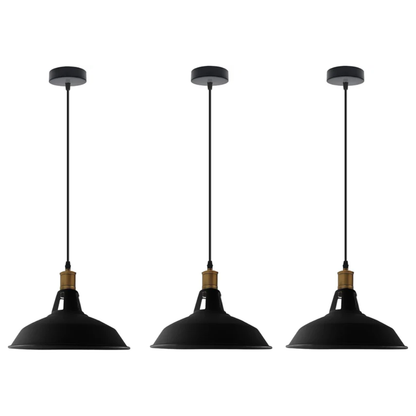 3-Pack Retro Industrial Style Metal Pendant Ceiling Lights ~6268-6