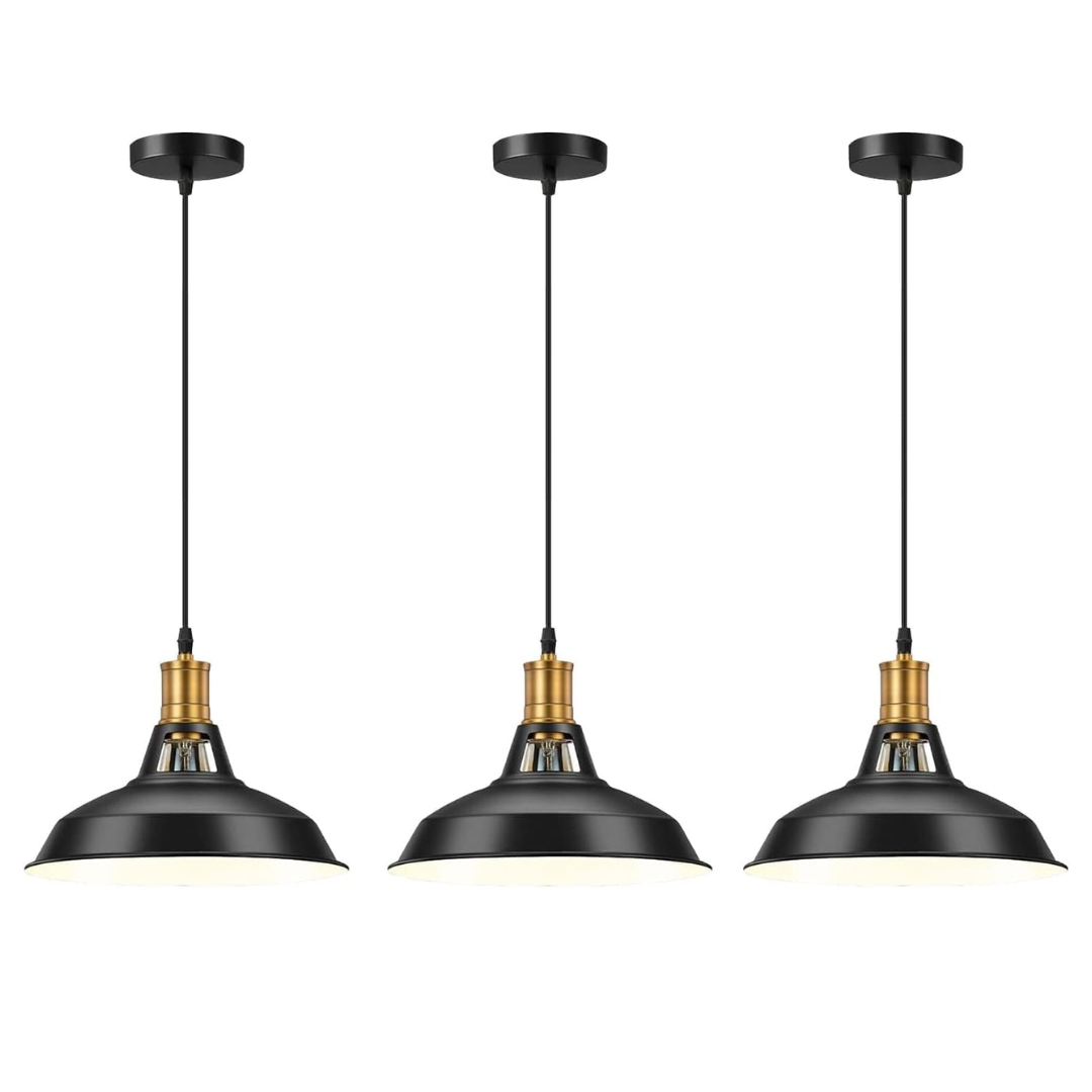 3-Pack Retro Industrial Style Metal Pendant Ceiling Lights ~6268-8