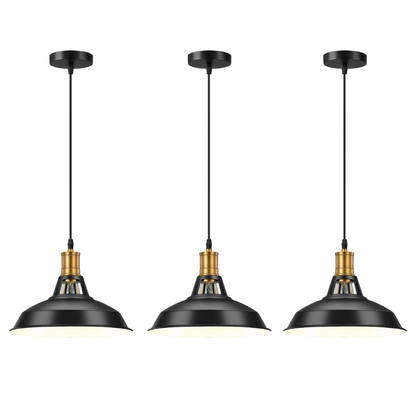 3-Pack Retro Industrial Style Metal Pendant Ceiling Lights ~6268-8