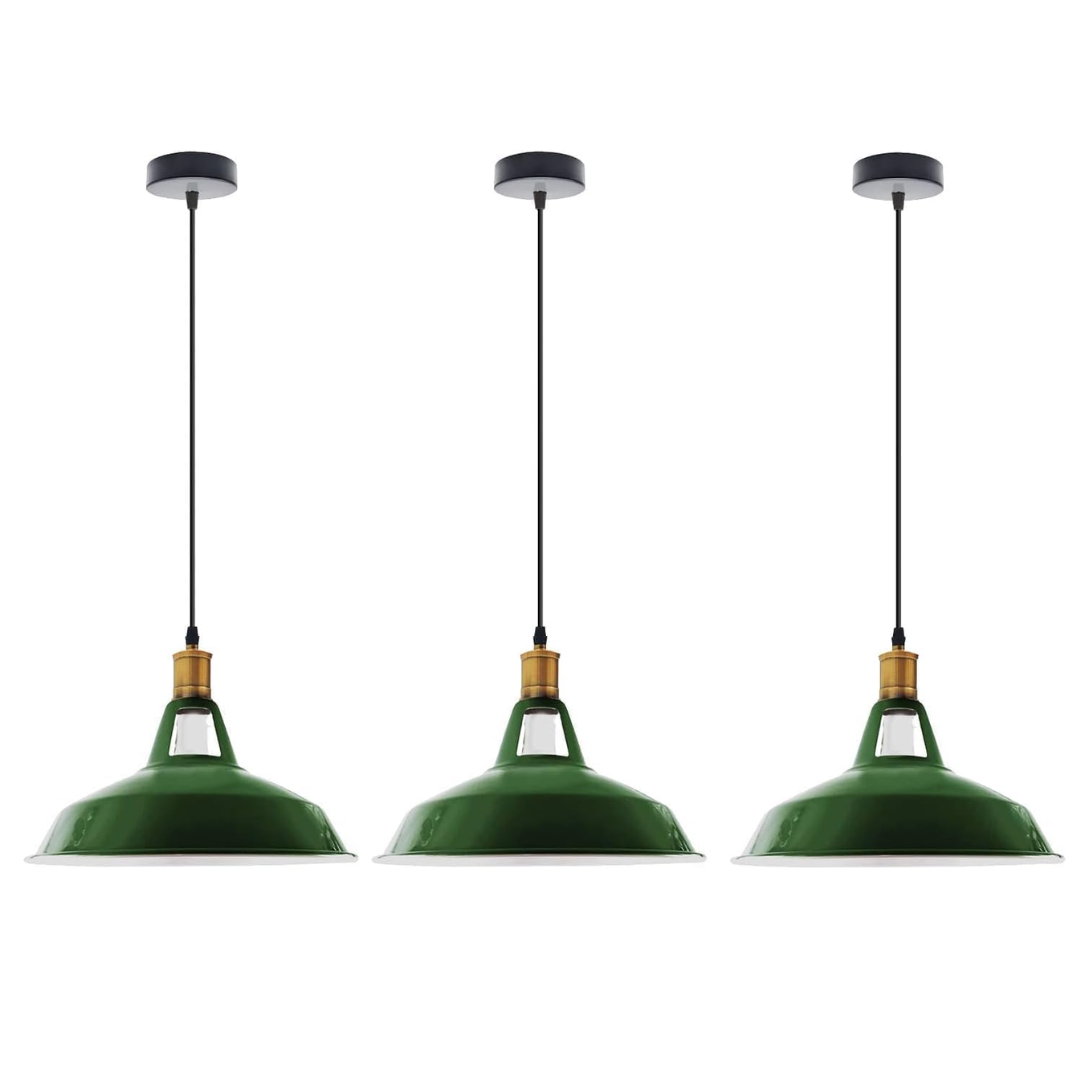 3-Pack Retro Industrial Style Metal Pendant Ceiling Lights ~6268-7