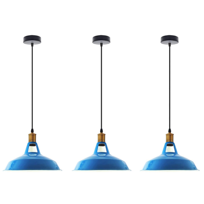 3-Pack Retro Industrial Style Metal Pendant Ceiling Lights ~6268-9