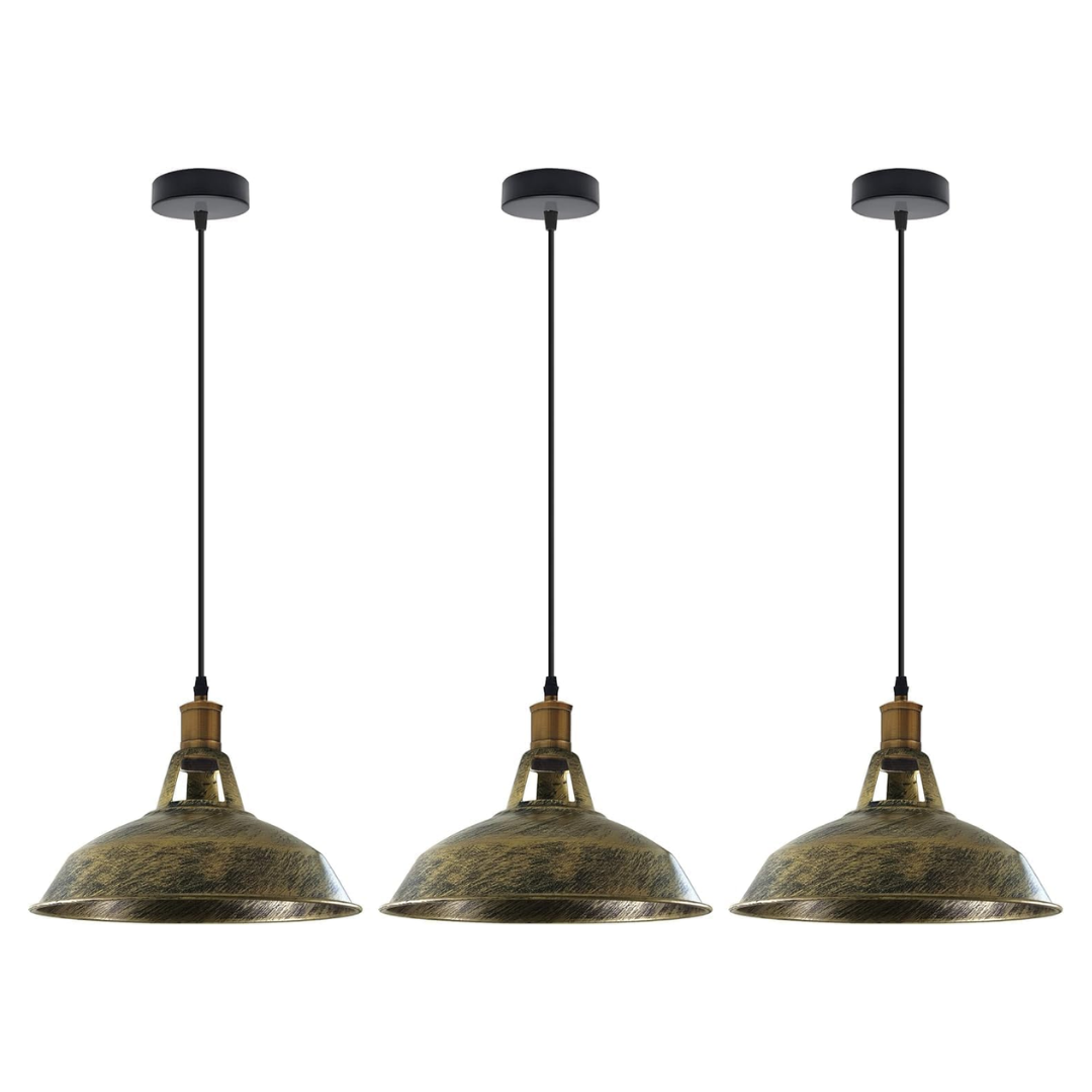 3-Pack Retro Industrial Style Metal Pendant Ceiling Lights ~6268-11