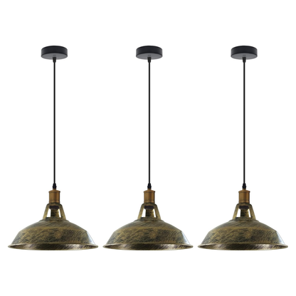 3-Pack Retro Industrial Style Metal Pendant Ceiling Lights ~6268-11