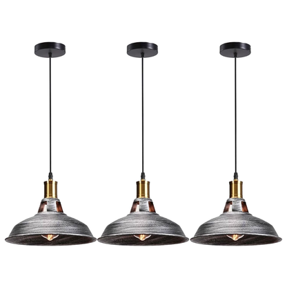 3-Pack Retro Industrial Style Metal Pendant Ceiling Lights ~6268-5