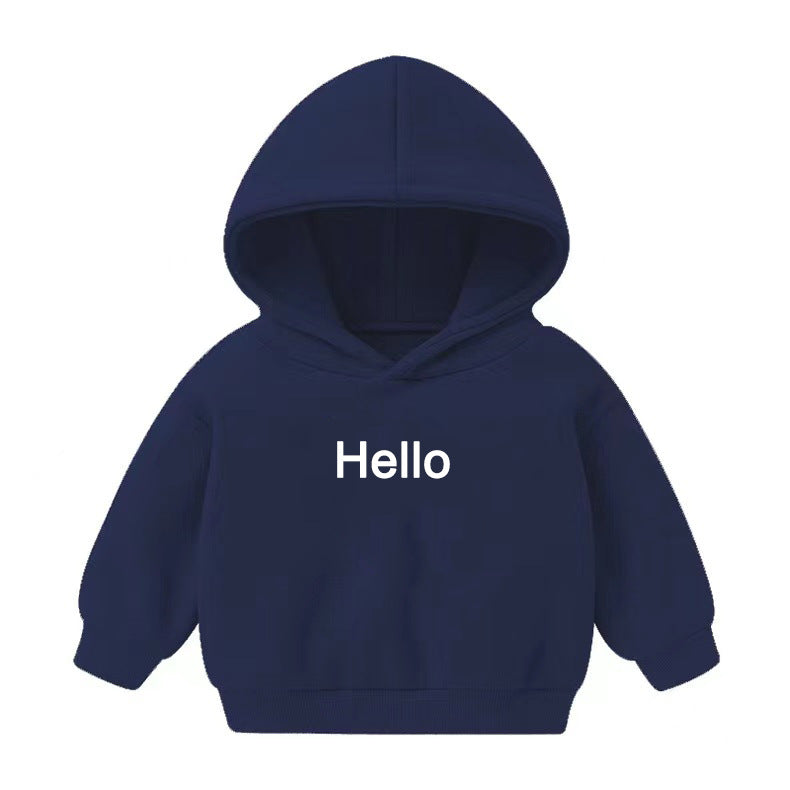 Kids Hooded Fleece Pullover Sweater – Unisex Long-Sleeve Top