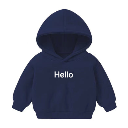 Kids Hooded Fleece Pullover Sweater – Unisex Long-Sleeve Top