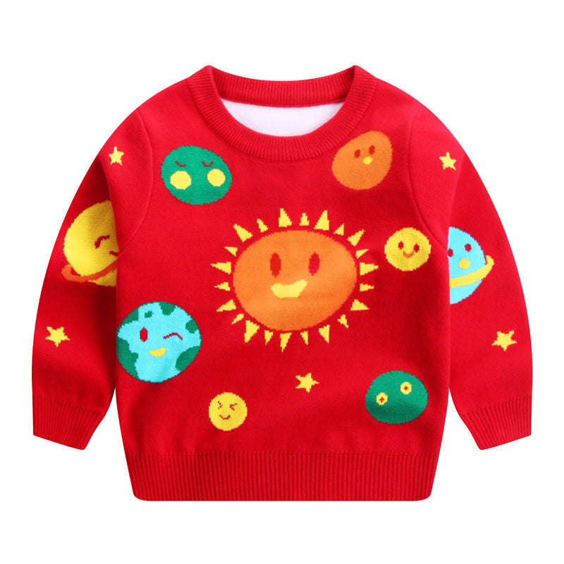 Boys' Cotton Cartoon Sweatshirt | Long Sleeve Kids Top