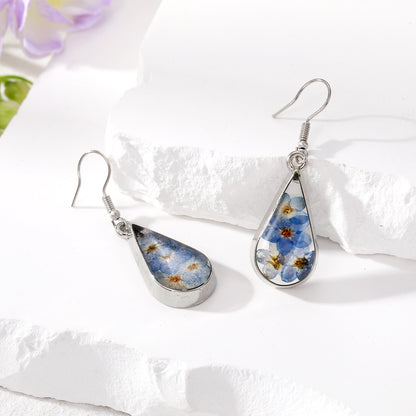 Dried Flower Waterdrop Jewellery | Resin Botanical Necklace & Earrings