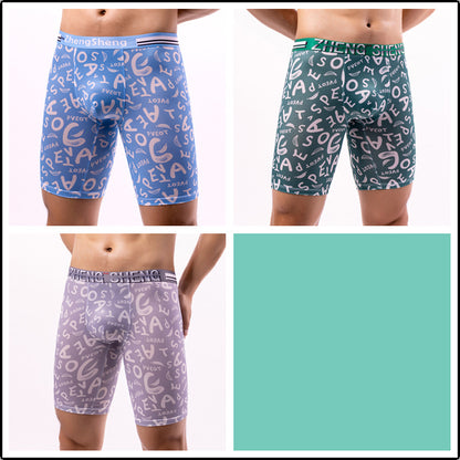 Men's Ice Silk Boxer Briefs – Antibacterial, Sizes L–5XL