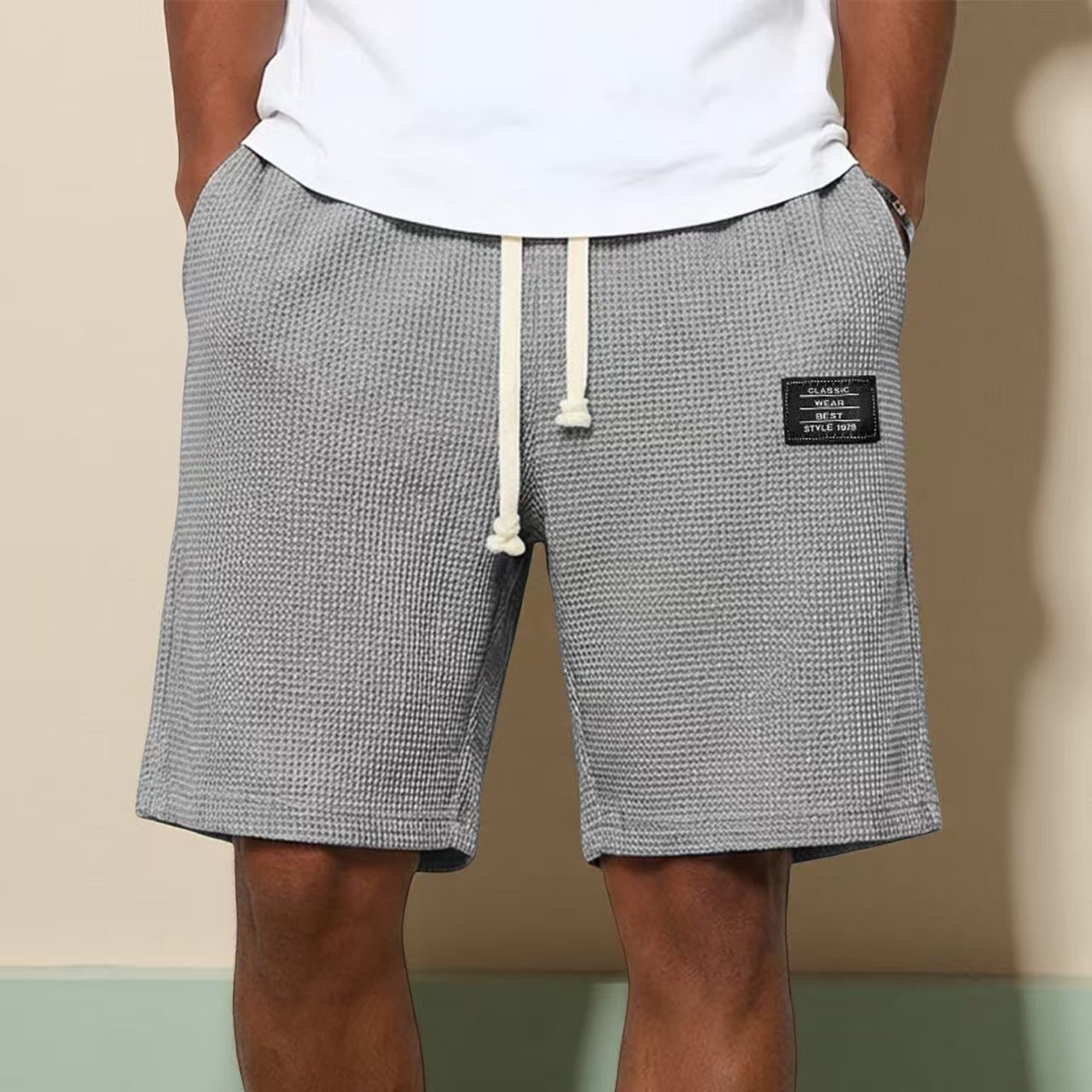 Men's Polyester Casual Sports Shorts | Relaxed Fit Solid Colour S-5XL