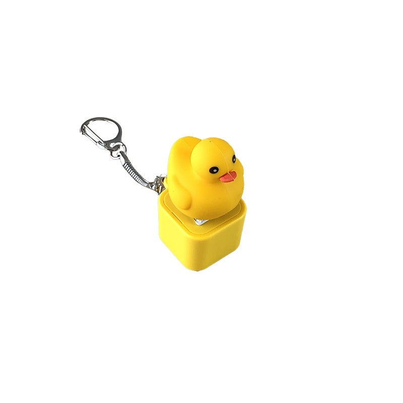 Children's Sound-Emitting Duck Decompression Button Toy