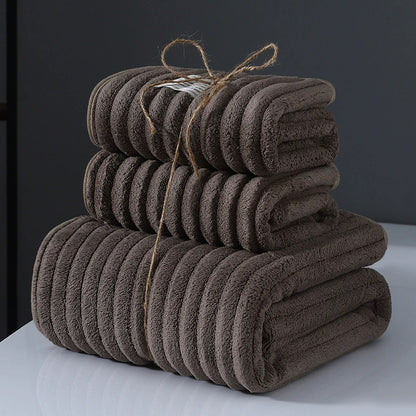 Soft Coral Fleece Bath Towel | Fast-Absorbing & Plush | 5 Colours
