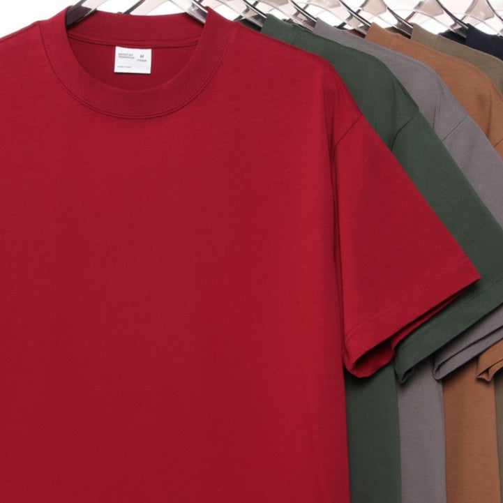 Men's Pure Cotton Drop Shoulder T-Shirt - Relaxed Fit, 19 Colours
