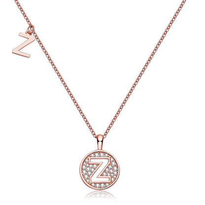 Moissanite Letter Z Necklace | Platinum-Plated S925 Silver | GRA Certified