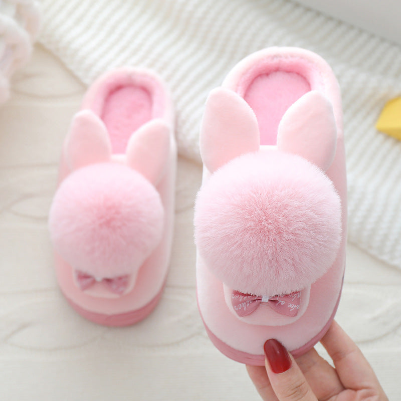 Children's Coral Fleece Plush Slippers | Unisex Warm Non-Slip House Shoes