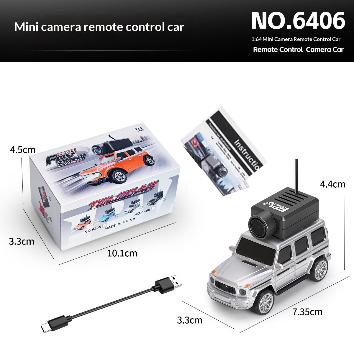 Mini FPV RC Car with Camera – HD Image Transmission Self-Stabilising 4 Colours