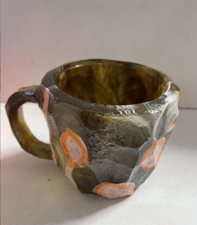 400ml Mineral Crystal-Effect Resin Coffee Mug