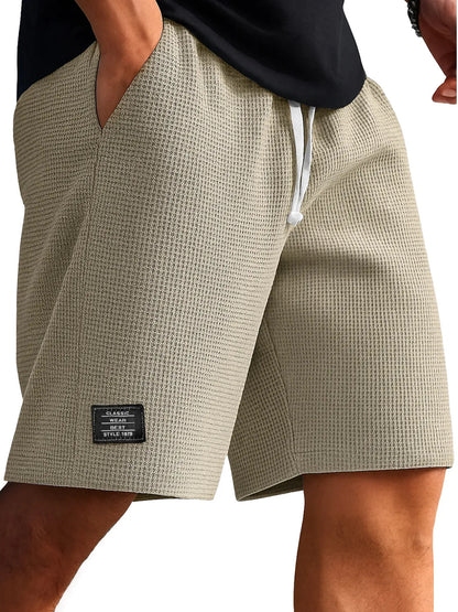 Men's Waffle-Weave Cropped Shorts | 10 Colours M-4XL
