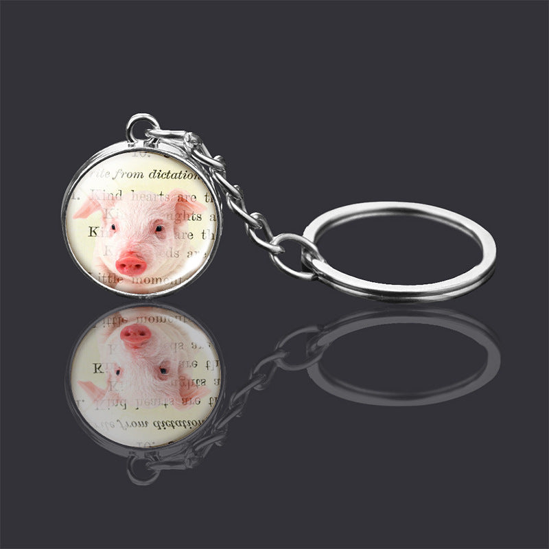 Animal Glass Ball Keychain | Double-Sided Design | 23 Animals