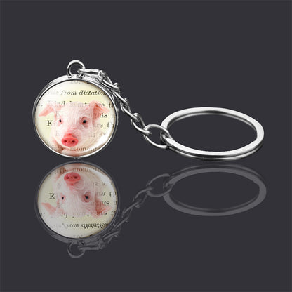 Animal Glass Ball Keychain | Double-Sided Design | 23 Animals