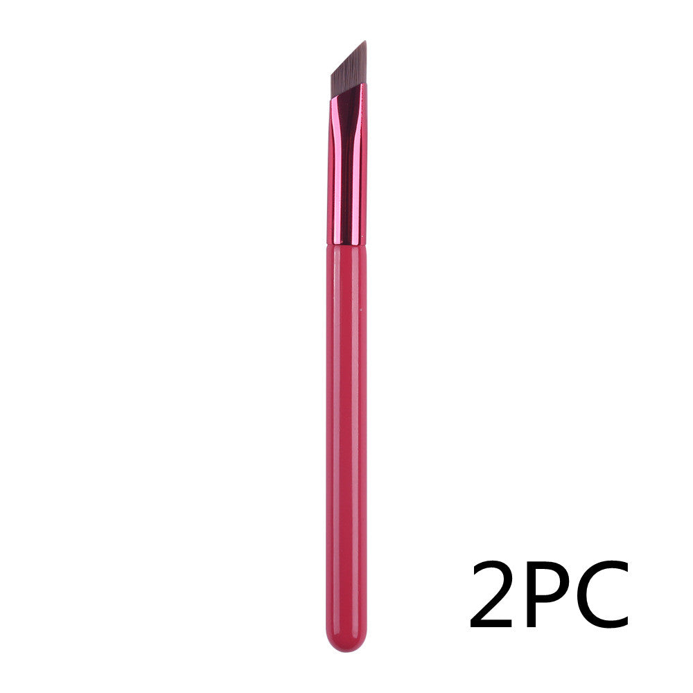 Precision Eyebrow Brush – Nylon Hair, Aluminium Handle, 3 Colours