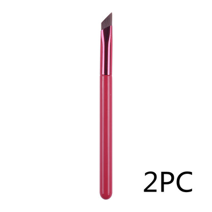 Precision Eyebrow Brush – Nylon Hair, Aluminium Handle, 3 Colours