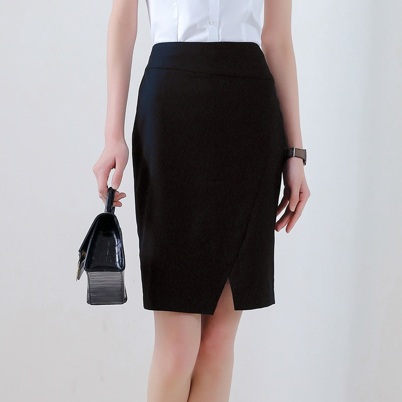 Women's Wrinkle-Resistant Zip Midi Skirt