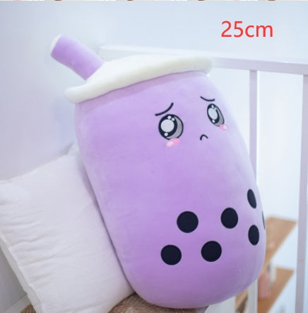 Boba Tea Plush Pillow Cushion - Soft Bubble Tea Stuffed Toy