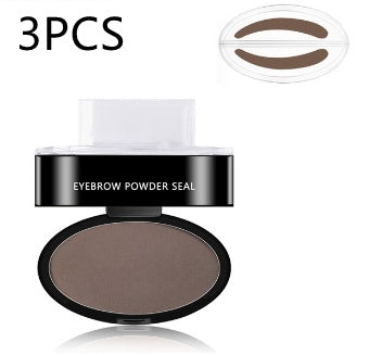 Eyebrow Stamp Powder Kit – Waterproof, 3 Shapes & Shades, Multi-Pack