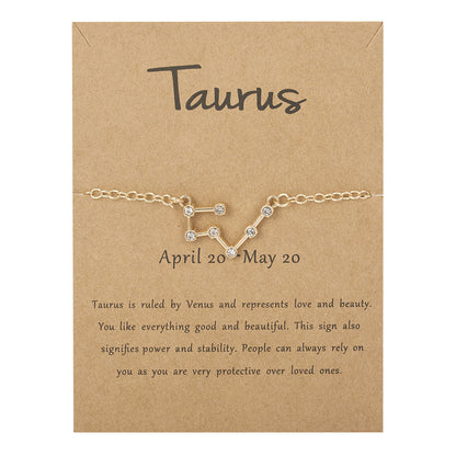 Zodiac Star Sign Gold-Plated Chain Bracelet | All 12 Signs