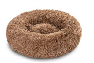 Round Plush Pet Bed | Anti-Slip | Machine Washable | 8 Sizes