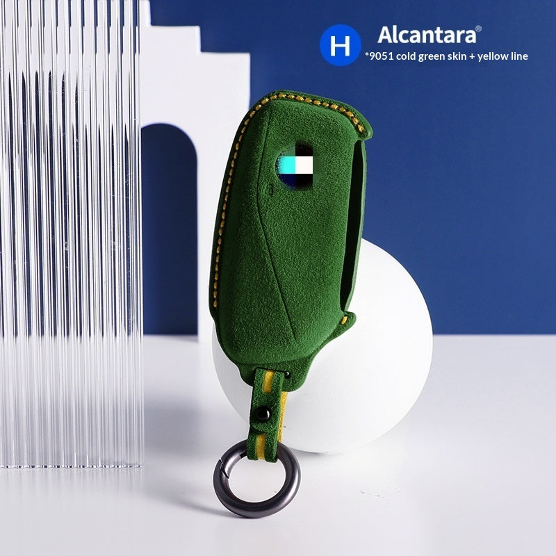Suede Car Key Case with Keyring | BMW X5 X3 Key Cover